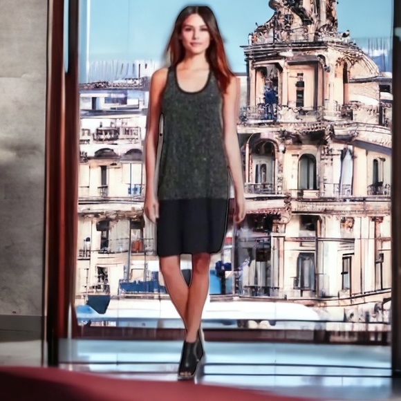 $398 Eileen Fisher Sequin Rivulet Dress Medium Black 100% Silk Vintage Quality - Picture 4 of 16